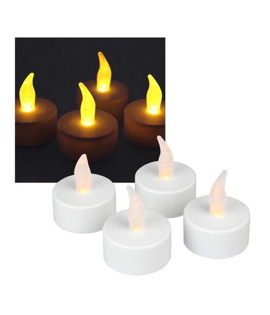 Set 20 Candele Fiamma Lumini Led Decorative A Batteria Votivi Luce Bianco Caldo         