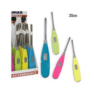 Trade Shop - Set 20 Pezzi Accendini Accendi Gas Colorati Cucina Fornelli 30cm -
