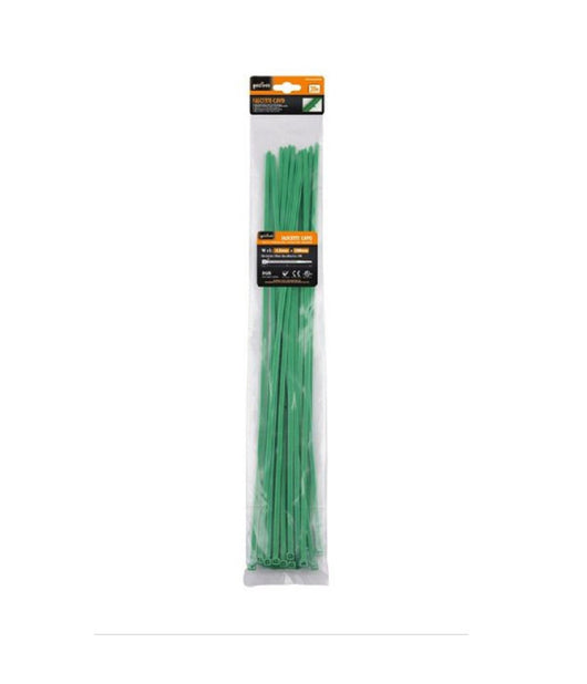 Set 20 Pz Fascette Cavi Cavo Verde Stringenti In Plastica Nylon 4.8x500mm 92401         