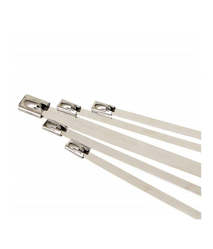 Set 21pz Fascette Metallo Sigillo 4.6x300mm Auto Stringenti Cablaggi Fermacavo         