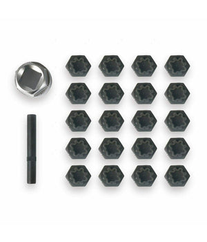 Set 22 Pz Bussole Per Rimozione Dadi Bloccaggio Antifurto Ruote Audi Hy156163         