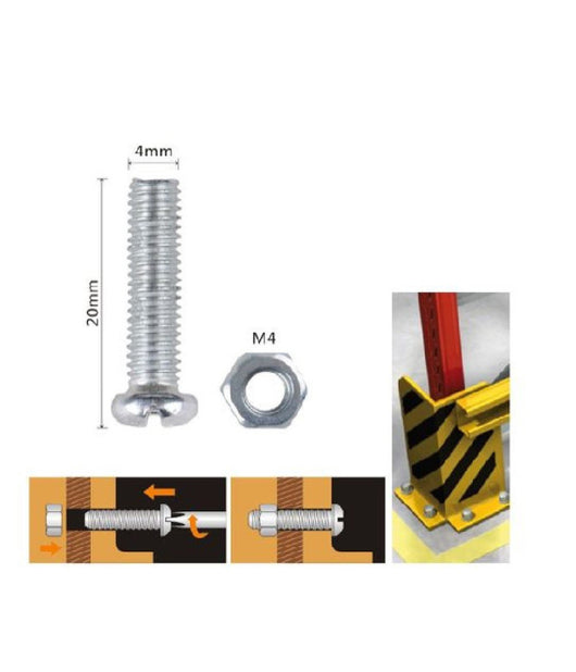 Set 22 Pz Viti Vite Testa A Croce Tonda 4x20 Mm Con Dadi Dado Esagonale M4 90961         