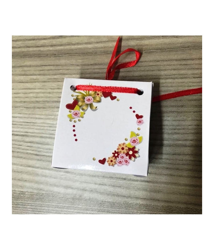 Set 24 Bomboniera Scatola Bianco Rosso Carta Lucida Portaconfetti Riso Matrimoni         