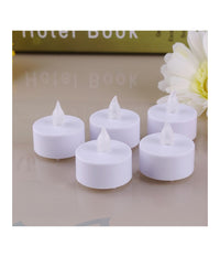 Set 24 Candele Fiamma Lumini Led Decorative A Batteria Votivi Luce Bianco Caldo         