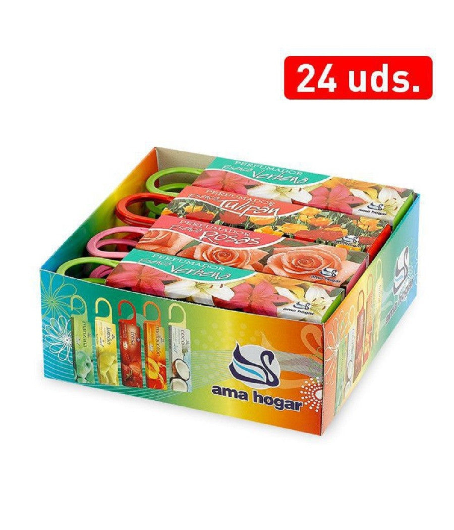 Set 24 Pezzi Deodorante Profumato Con Gancio Varie Fragranze Floreale         