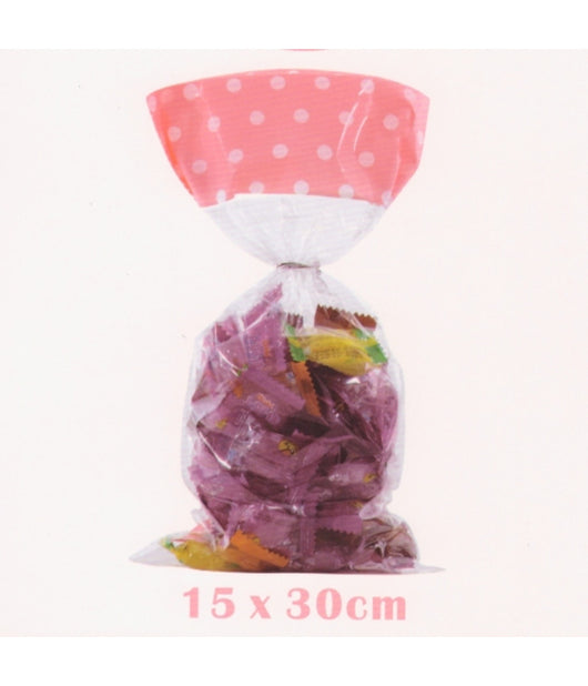 Set 24 Pezzi Sacchetti Bustine Rosa Confetti Confettata Caramelle Compleanni         