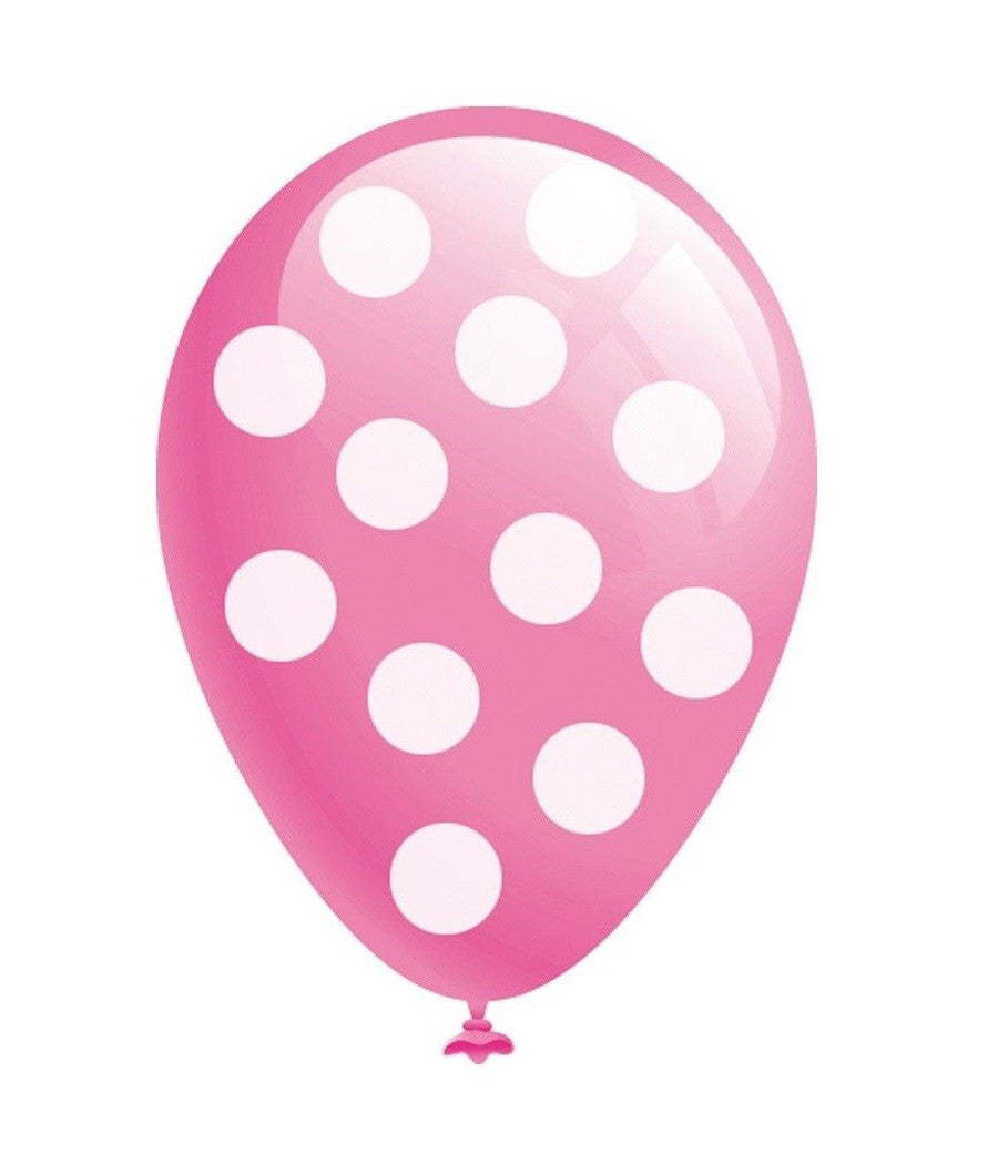 Set 240 Pezzi Palloncini Colore Rosa Pois Feste Compleanni Party Bambini         