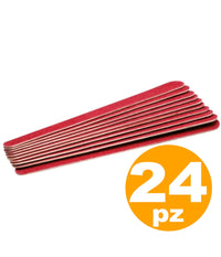 Set 24pz Lima Di Carta Sottili Lime 15cm Unghie Grana Ricostruzione Nail Art Gel         