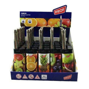 Trade Shop - Set 25 Pz Accendigas Accendi Gas A Fiamma Canna Corta Mini Prof Fruits 40411641 -