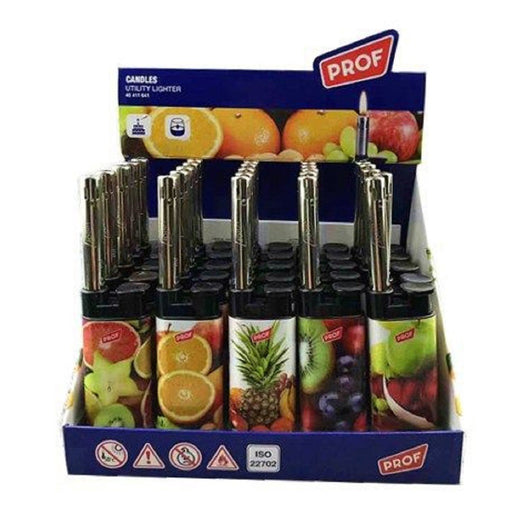 Trade Shop - Set 25 Pz Accendigas Accendi Gas A Fiamma Canna Corta Mini Prof Fruits 40411641 -