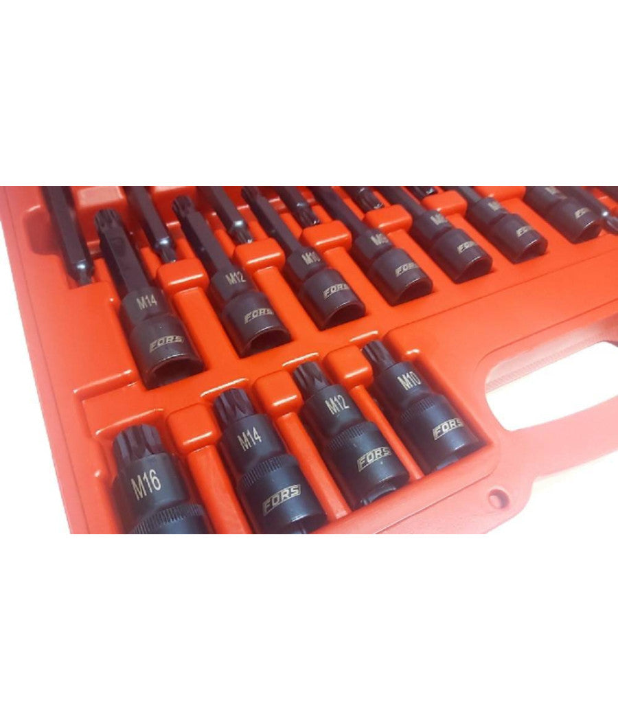 Set 26 Pezzi Chiavi A Bussola Inserti Millerighe Xzn 1/2" Da M5 A M16 Fs-43614         