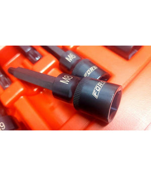 Set 26 Pezzi Chiavi A Bussola Inserti Millerighe Xzn 1/2" Da M5 A M16 Fs-43614         