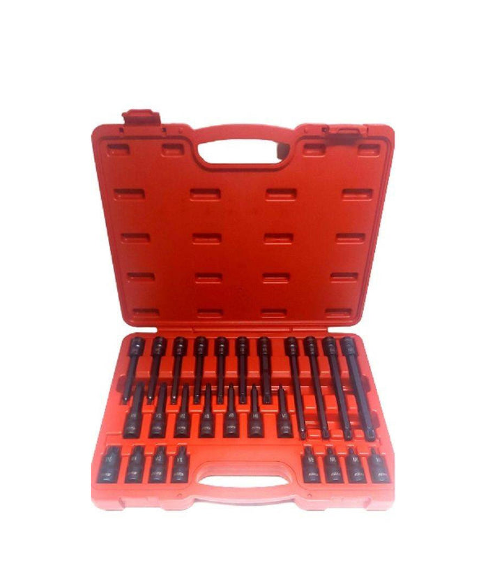 Set 26 Pezzi Chiavi A Bussola Inserti Millerighe Xzn 1/2" Da M5 A M16 Fs-43614         