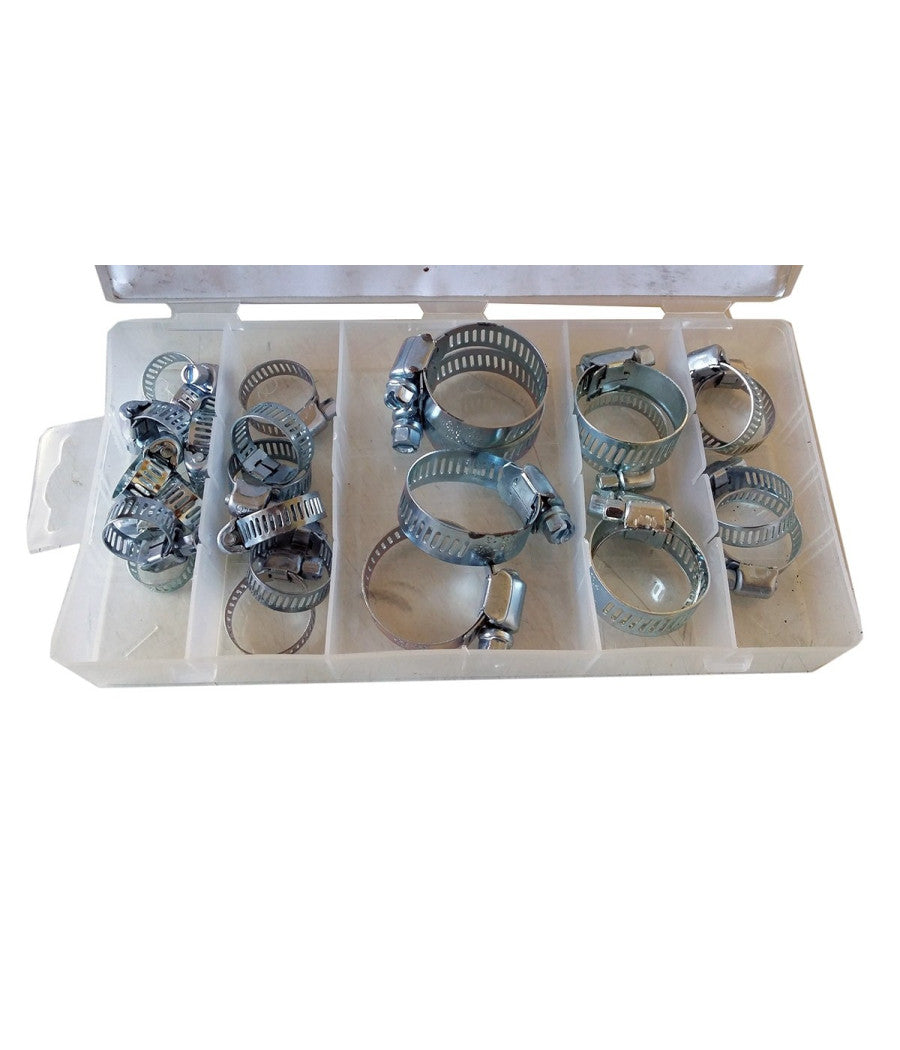 Set 26 Pezzi Fascette Stringitubo In Acciaio Assortimento Tubi Tubo Morsetti         