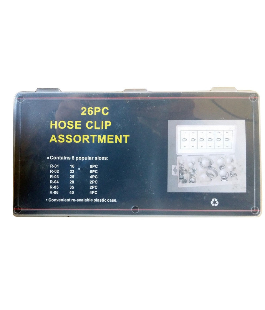 Set 26 Pezzi Fascette Stringitubo In Acciaio Assortimento Tubi Tubo Morsetti         