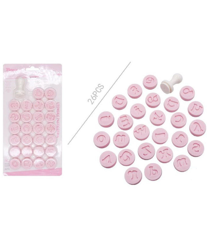 Set 26 Stampi Forma Lettere Minuscole Per Dolci Pasta Biscotti Pasticceria 99024         