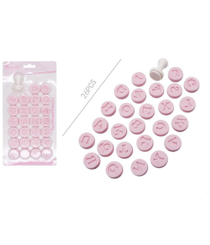 Set 26 Stampini Stampi Forma Lettere Per Dolci Pasta Biscotti Pasticceria 99022         