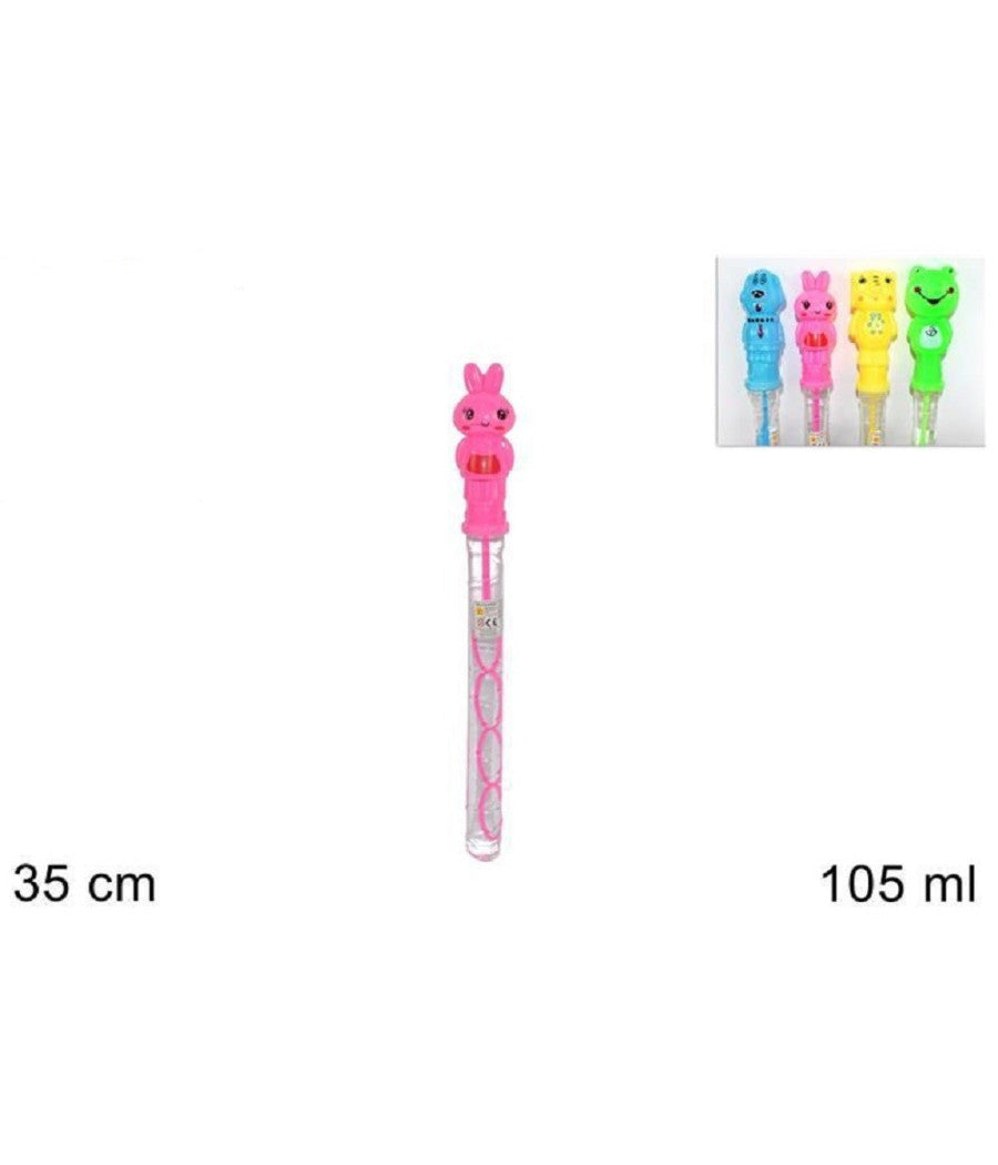 Set 2pz Bolle Sapone 105 Ml Spada Forma Animali Gioco Divertimento Bambini 35 Cm         