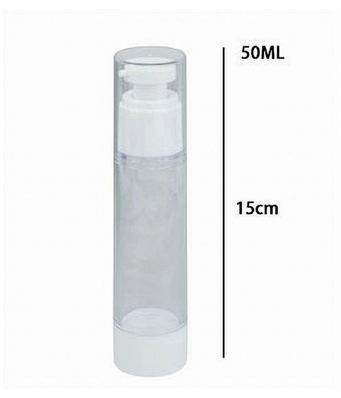 Set 2pz Bottiglia Da Viaggi Vuota Flacone Con Pompa Airless Per Creme 50ml 79407         