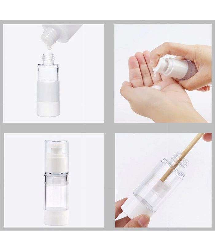 Set 2pz Bottiglia Da Viaggi Vuota Flacone Con Pompa Airless Per Creme 50ml 79407         