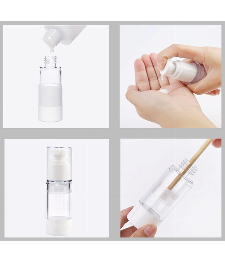 Set 2pz Bottiglia Da Viaggi Vuota Flacone Con Pompa Airless Per Creme 50ml 79407         