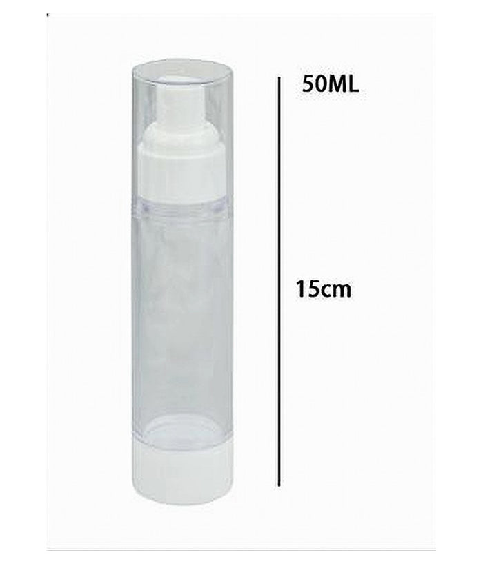 Set 2pz Bottiglia Da Viaggio Vuota Flacone Per Pompa Airless A Spray 50 Ml 79405         