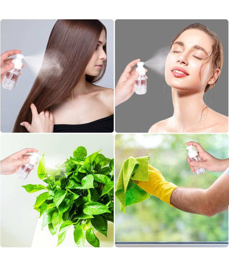 Set 2pz Bottiglia Spray Da Viaggio Vuota Boccetta Trasparente Profumo 60ml 79399         