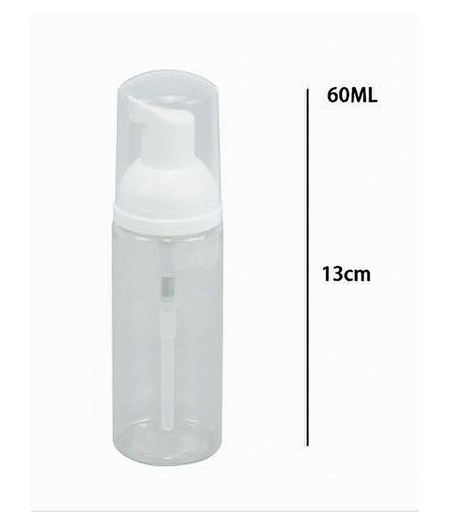 Set 2pz Bottiglia Viaggio Trasparente Dispenser Di Sapone Schiumogeno 60ml 79413         