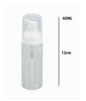 Set 2pz Bottiglia Viaggio Trasparente Dispenser Di Sapone Schiumogeno 60ml 79413         