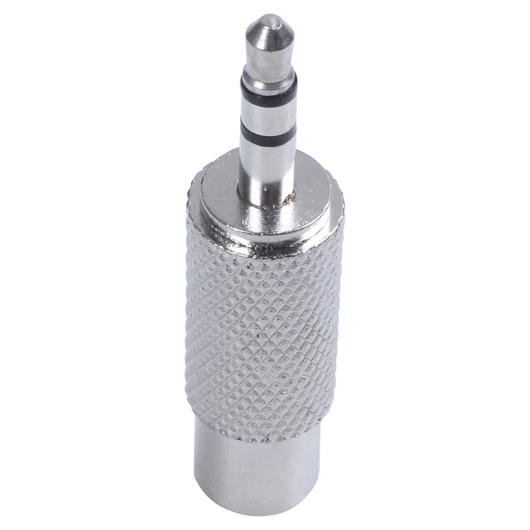 Set 2pz Connettore Adattatore Audio Stereo Rca Femmina A Aux 3,5mm Maschio C-091         