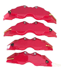 Set 2pz Copri Pinza Disco Freno Copertura Calibro Auto Rosso Universale         