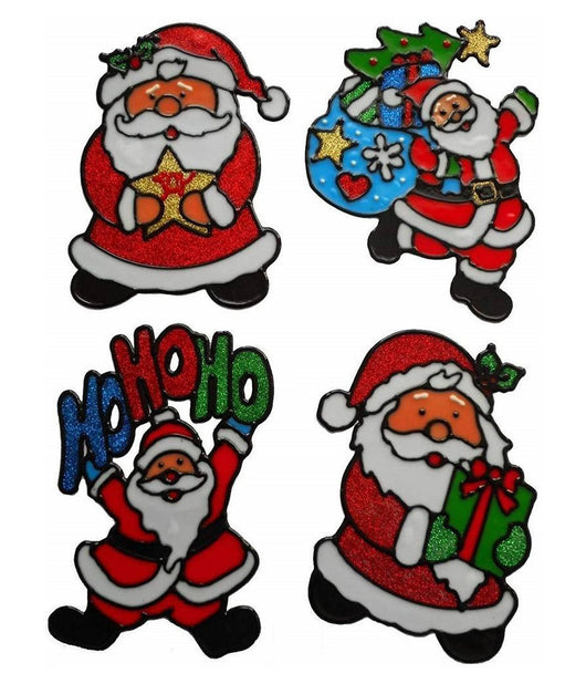 Set 2pz Decorazioni Adesive Natalizie 30cm Natale Per Vetro Finestre Vetrine Stickers         