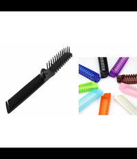 Set 2pz Doppio Pettine 2in1 Capelli Pieghevole Districante Dentata Dritto Spazzola         