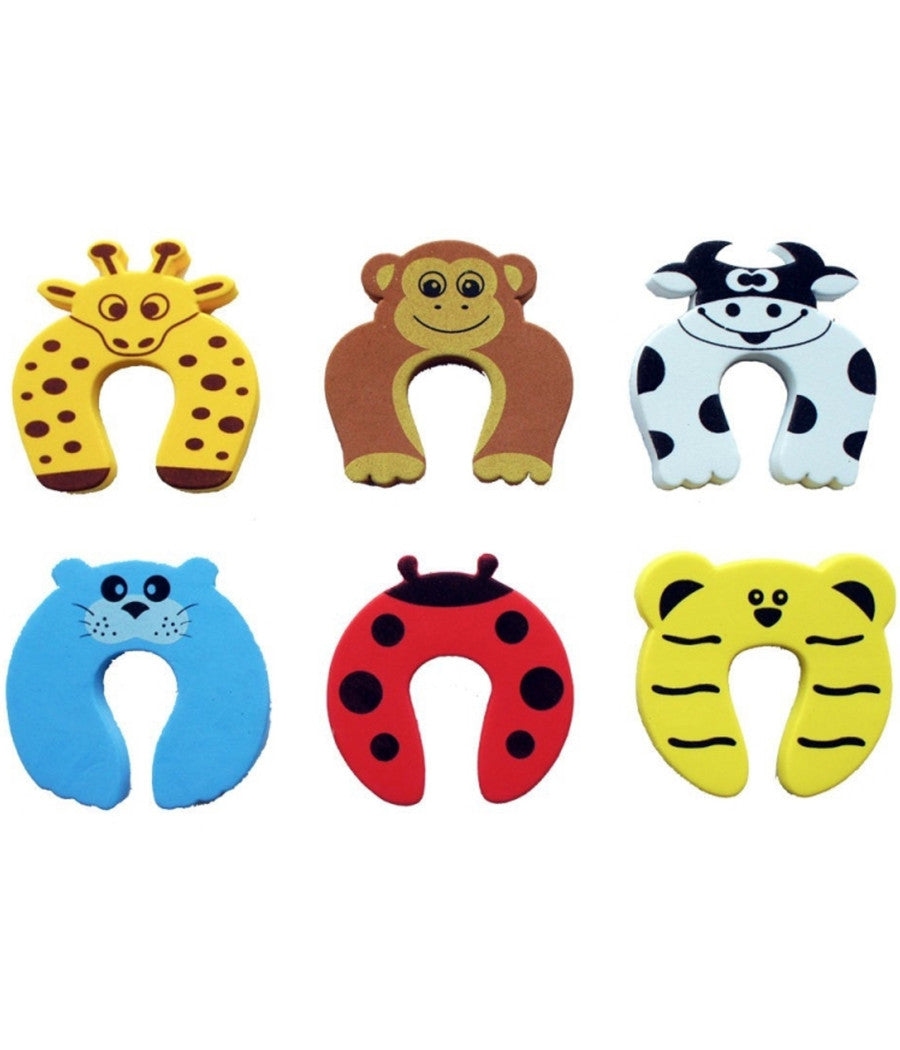 Set 2pz Fermaporta Ferma Porta Blocca Protezione Dita Bambini Animali Animaletti         