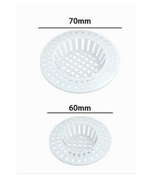 Set 2pz Filtro A Rete Raccogli Rifiuti Scarico Per Lavello Da 6/7cm Bianco 87629         