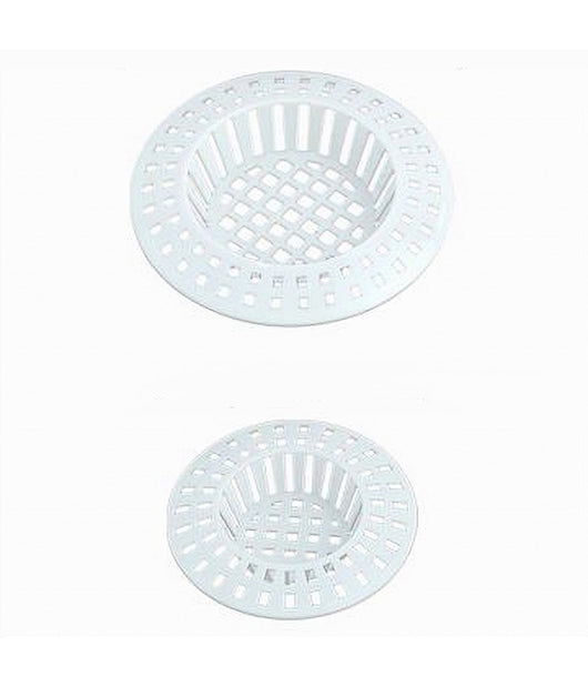 Set 2pz Filtro A Rete Raccogli Rifiuti Scarico Per Lavello Da 6/7cm Bianco 87629         