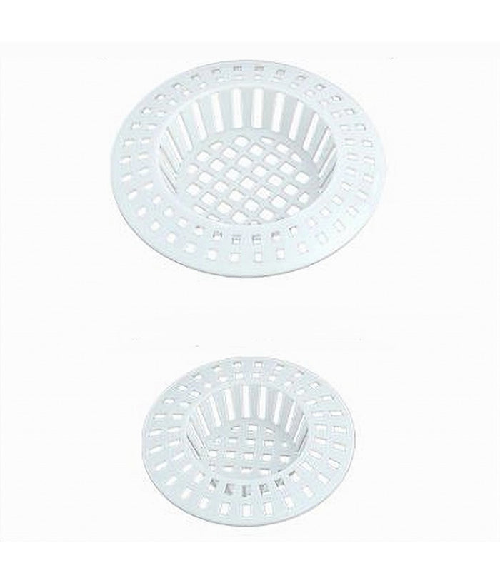Set 2pz Filtro A Rete Raccogli Rifiuti Scarico Per Lavello Da 6/7cm Bianco 87629         