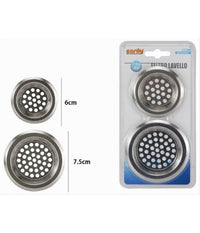 Set 2pz Filtro Protezione Scarico Lavello Cucina Bagno Doccia Da 6cm 7.5cm 10399         