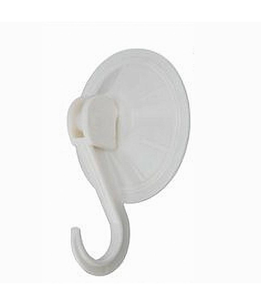 Set 2pz Ganci Appendini Parete A Ventosa Cucina Bagno Attaccapanni Bianchi 59673         