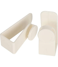 Set 2pz Ganci Per Porta Armadio Portatili Per Appendere Oggetti Casa Bianco 87359         