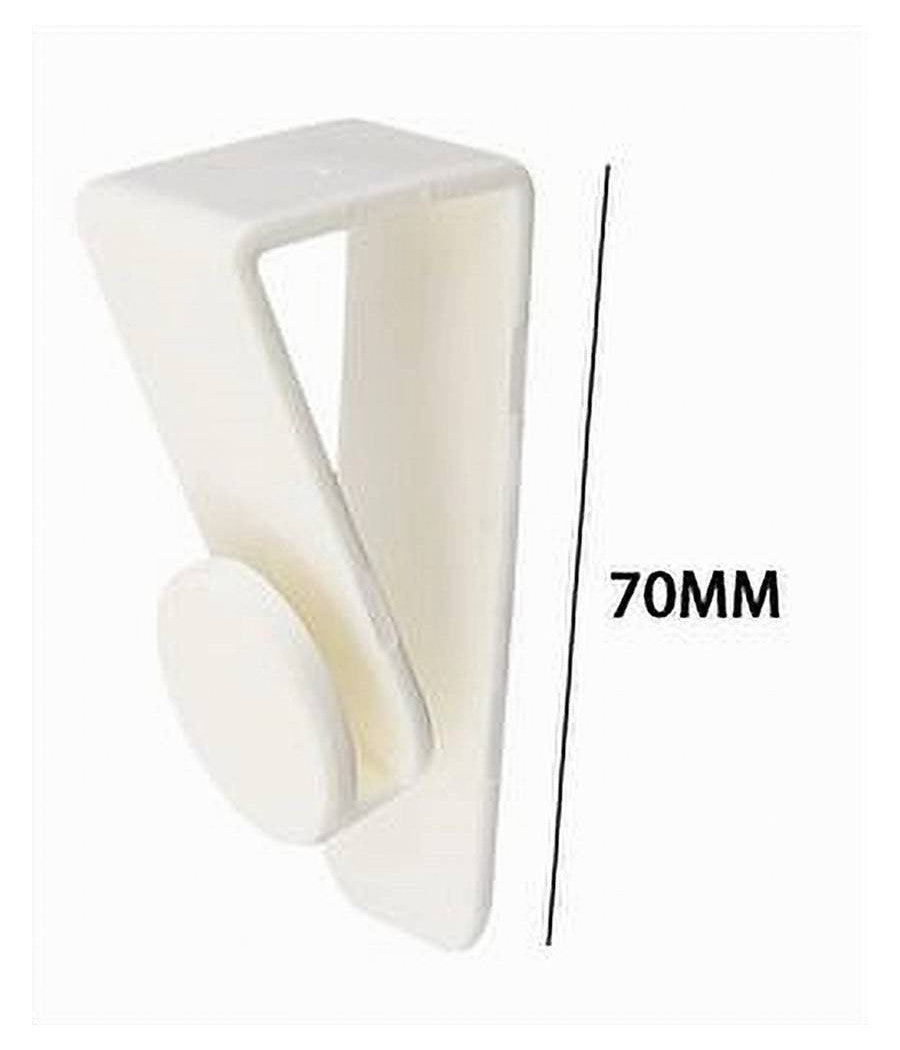 Set 2pz Ganci Per Porta Armadio Portatili Per Appendere Oggetti Casa Bianco 87359         
