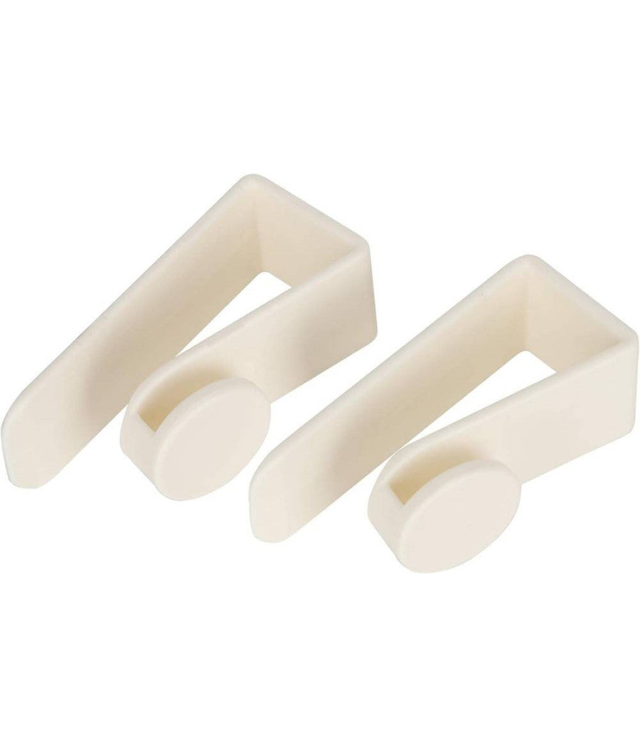 Set 2pz Ganci Per Porta Armadio Portatili Per Appendere Oggetti Casa Bianco 87359         