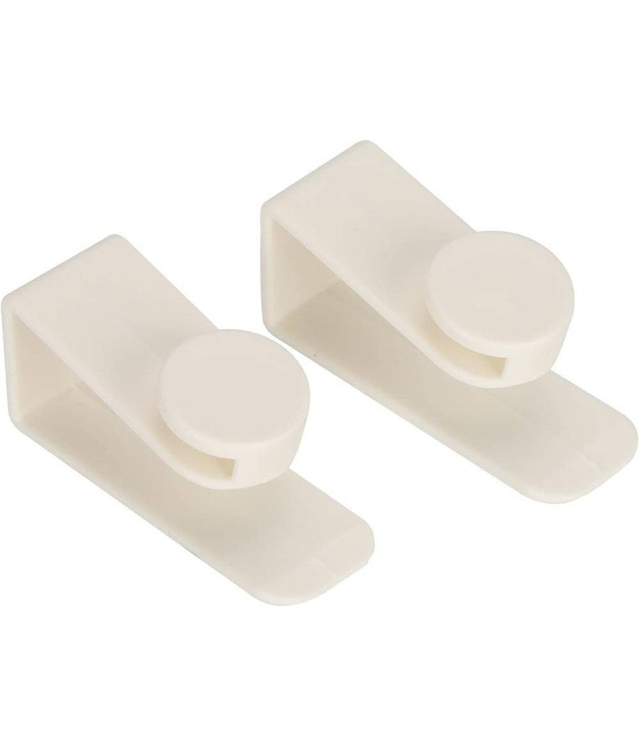 Set 2pz Ganci Per Porta Armadio Portatili Per Appendere Oggetti Casa Bianco 87359         