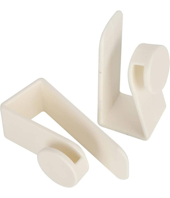 Set 2pz Ganci Per Porta Armadio Portatili Per Appendere Oggetti Casa Bianco 87359         