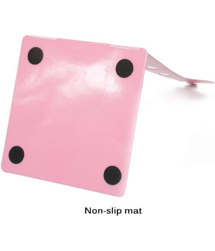 Set 2pz Grazioso Ferma Libri A Forma Di Giraffa In Metallo Scrivania Bambini Rosa         