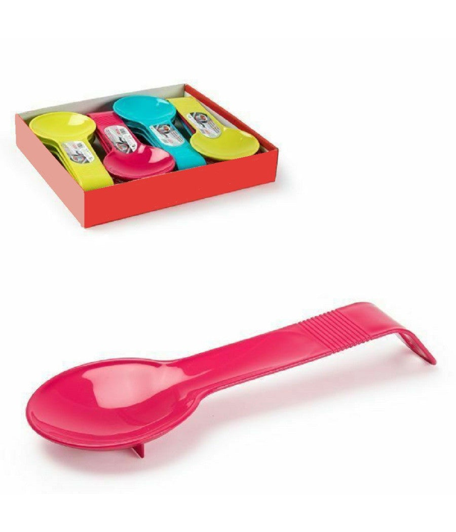 Set 2pz Poggiamestolo Poggia Mestolo In Plastica Colorata Accessori Cucina 11540         