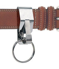 Set 2pz. Portachiavi Gancio Cintura Anelli Spirale Porta Chiave Acciaio Cerchio         