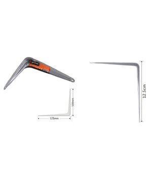 Set 2pz Reggimensola Supporto Staffa Triangolo Mensola Metallo 12.5cm Grigio 91261         