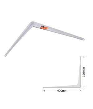 Set 2pz Reggimensola Supporto Staffa Triangolo Mensola Metallo 40cm Bianca 91259         