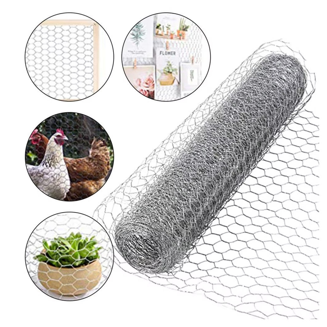 Trade Shop - Set 2pz Rete Metallica Zincata Maglia Esagonale 1.5x3mt Recinzione Protezione 020255 -        